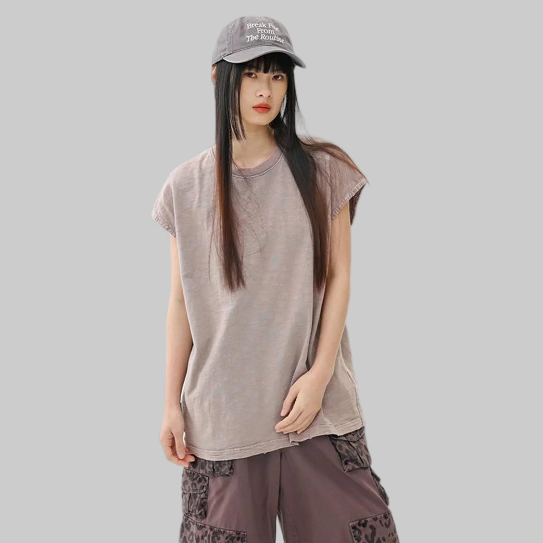 BLACKARMADA Unisex Vintage Sleeveless Tee | 100% Cotton Stone-Washed Oversized Shirt