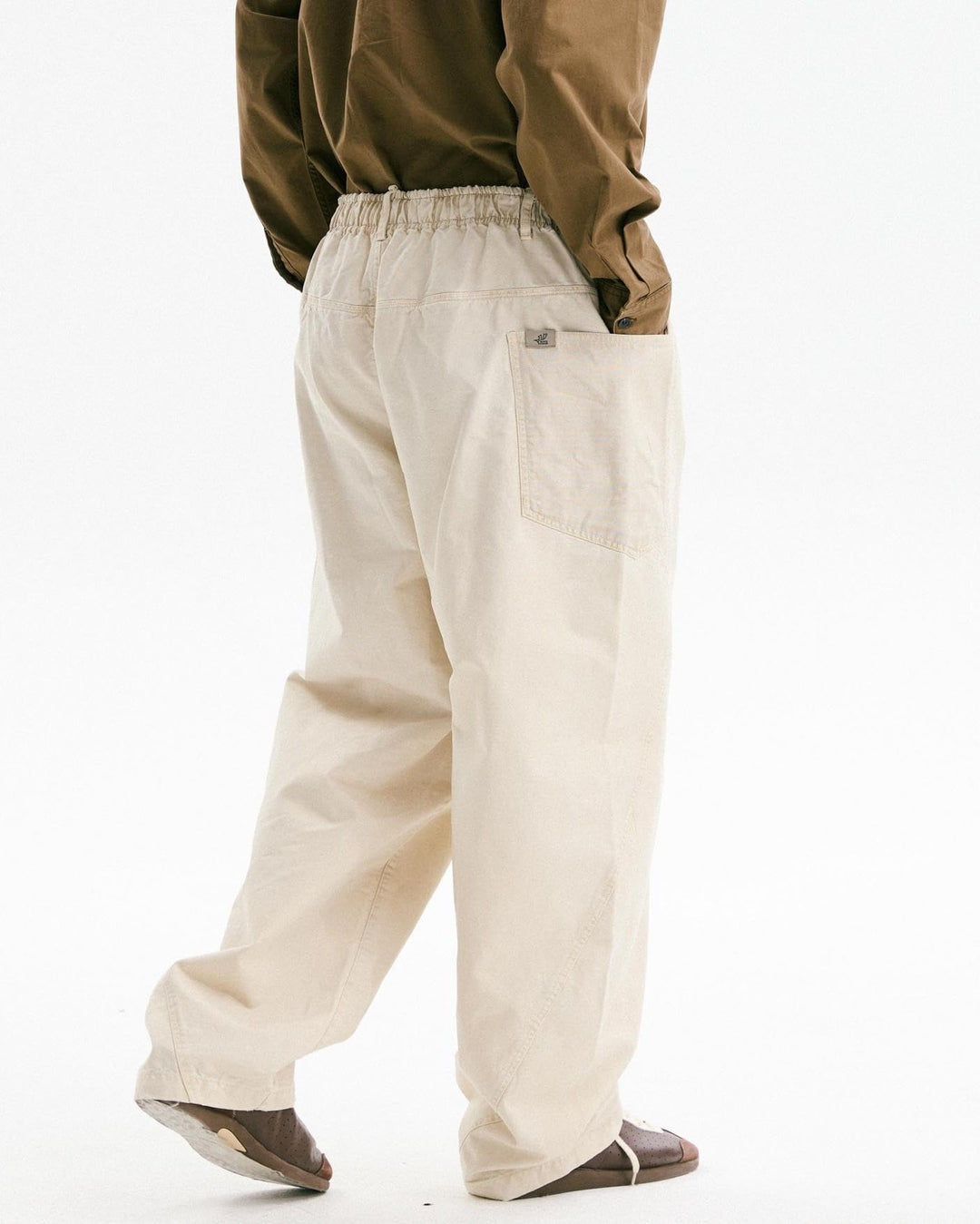BLACKARMADA Vintage Curved Cargo Pants – Men & Women, Cotton, Adjustable Waist, Casual Workwear