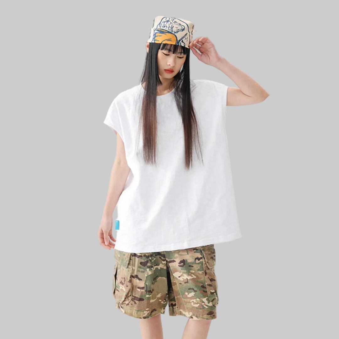 BLACKARMADA Unisex Vintage Sleeveless Tee | 100% Cotton Stone-Washed Oversized Shirt