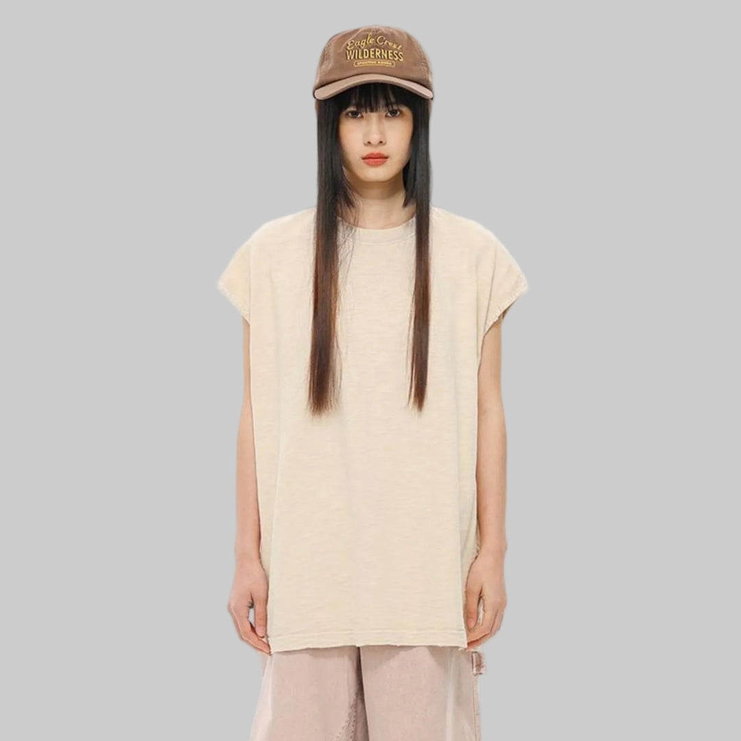BLACKARMADA Unisex Vintage Sleeveless Tee | 100% Cotton Stone-Washed Oversized Shirt