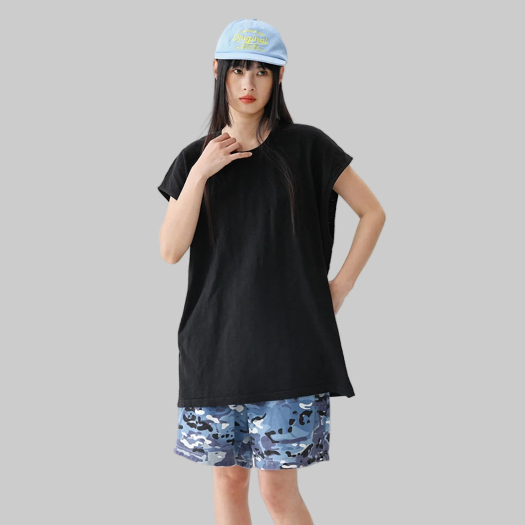 BLACKARMADA Unisex Vintage Sleeveless Tee | 100% Cotton Stone-Washed Oversized Shirt