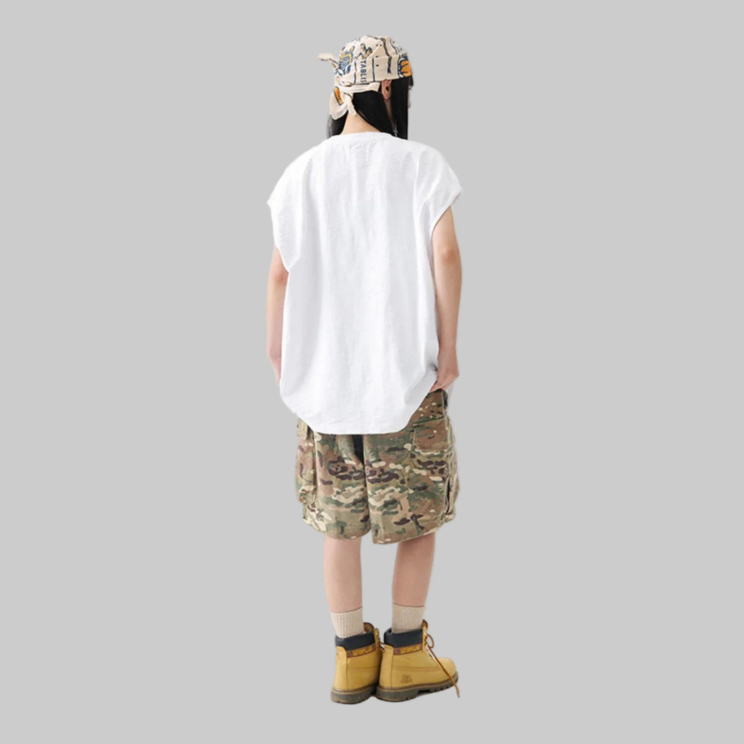 BLACKARMADA Unisex Vintage Sleeveless Tee | 100% Cotton Stone-Washed Oversized Shirt