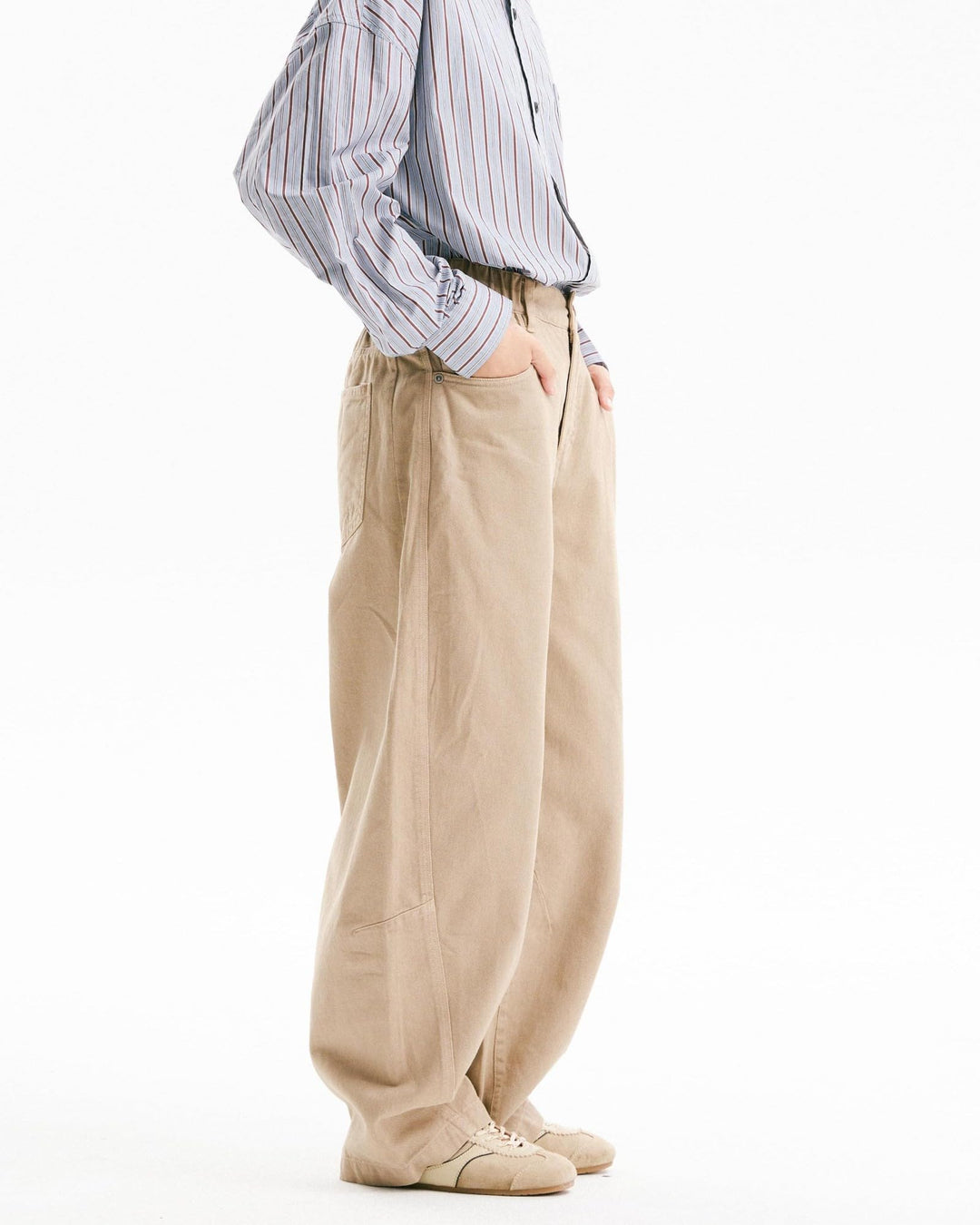 BLACKARMADA Vintage Curved-Leg 5-Pocket Pants for Men & Women, Retro Workwear Trousers
