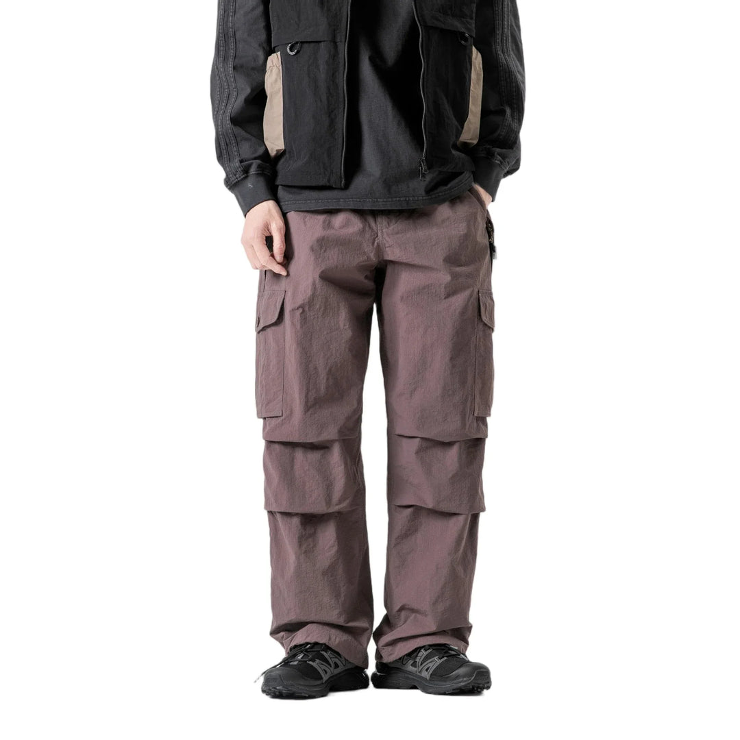 BLACKARMADA Unisex Parachute Cargo Pants ¨CQuick Dry Joggers Lightweight Waterproof Baggy Hiking & Work Pants for Men & Women