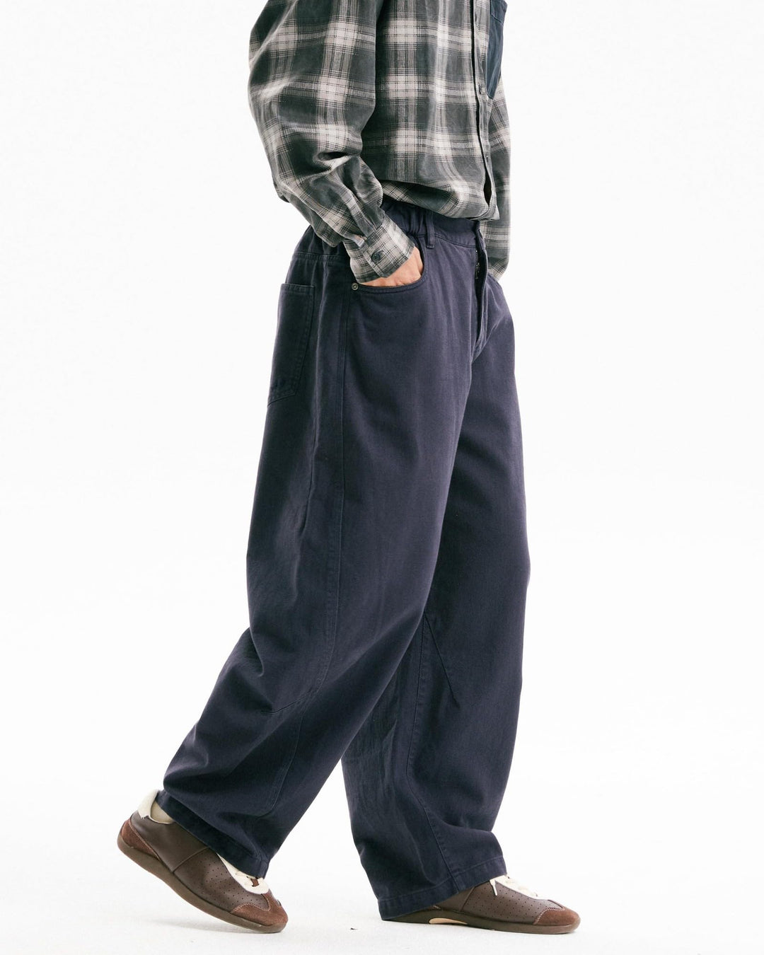 BLACKARMADA Vintage Curved-Leg 5-Pocket Pants for Men & Women, Retro Workwear Trousers