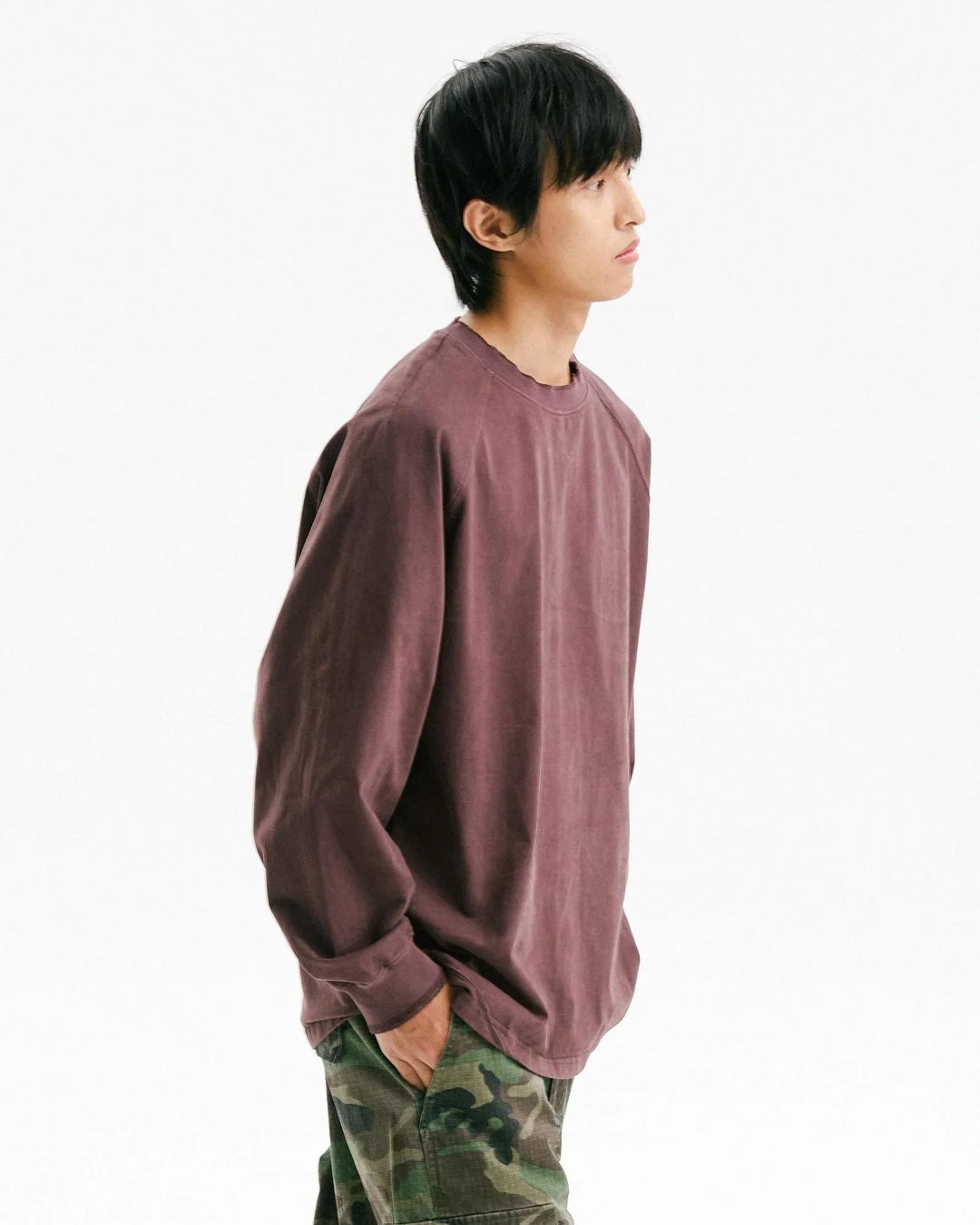 BLACKARMADA Vintage Washed Unisex Long Sleeve Tee | Relaxed Fit Cotton Shirt