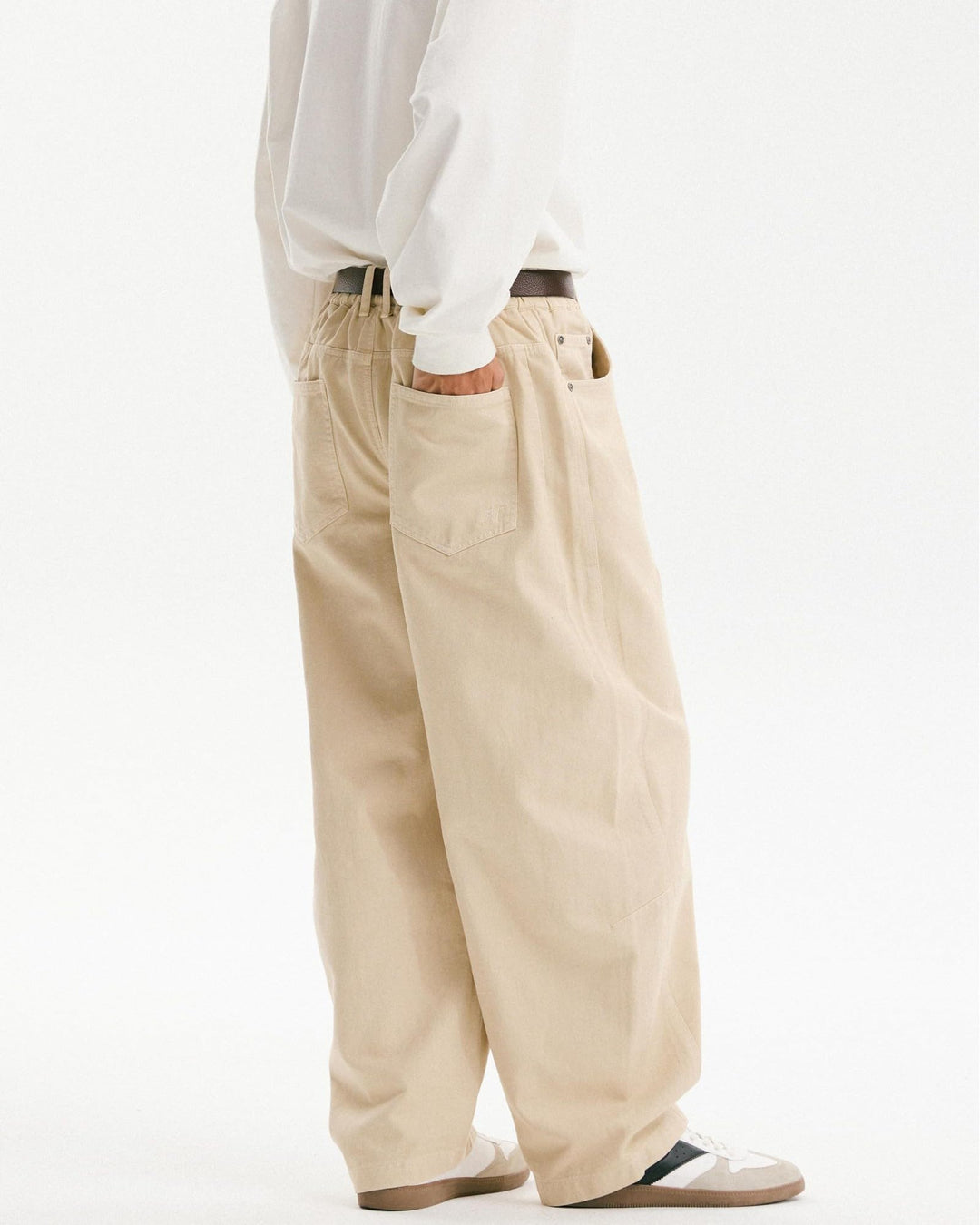 BLACKARMADA Vintage Curved-Leg 5-Pocket Pants for Men & Women, Retro Workwear Trousers