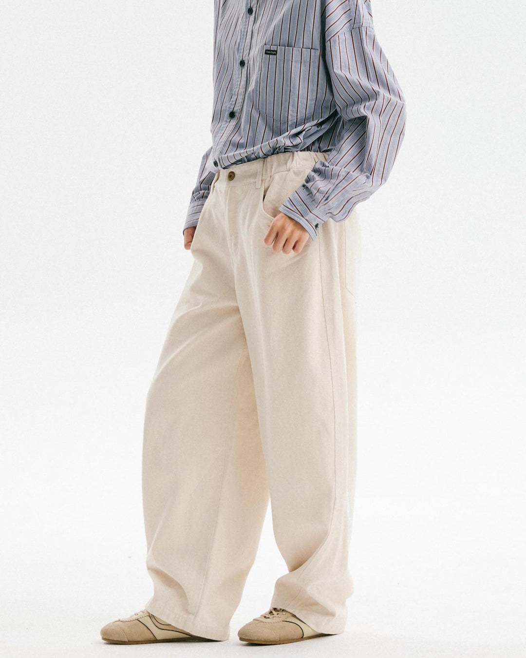 BLACKARMADA Vintage Curved-Leg 5-Pocket Pants for Men & Women, Retro Workwear Trousers