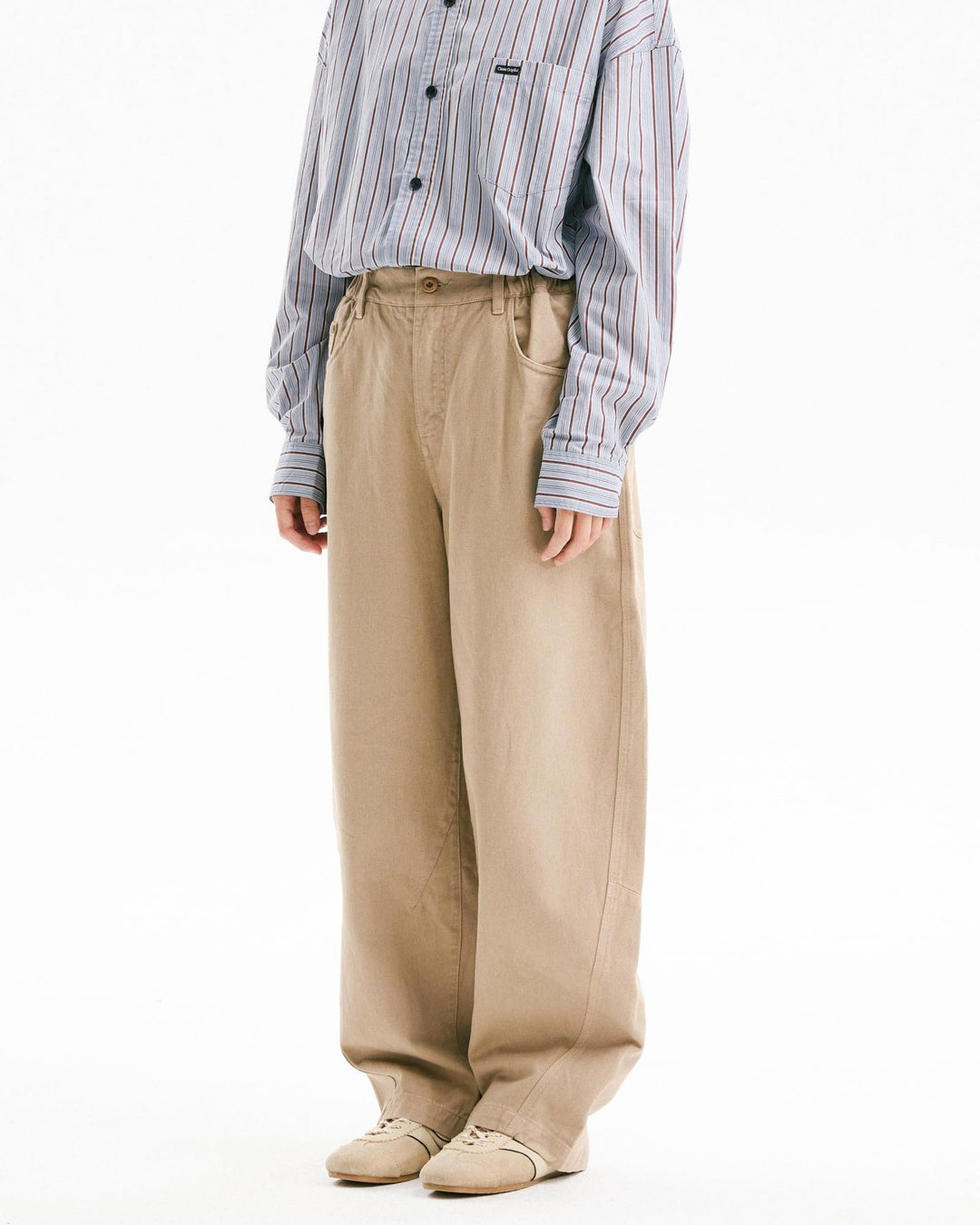 BLACKARMADA Vintage Curved-Leg 5-Pocket Pants for Men & Women, Retro Workwear Trousers