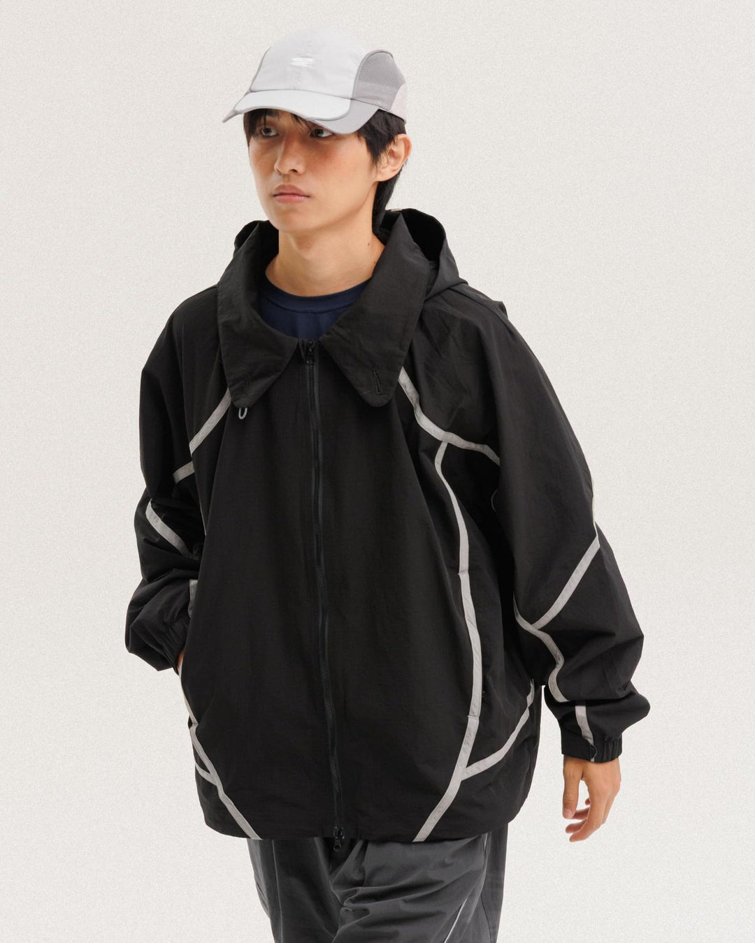 BLACKARMADA Lightweight Waterproof Hiking Jacket for Men & Women with Multi-Style Collar, Windproof Outdoor Shell