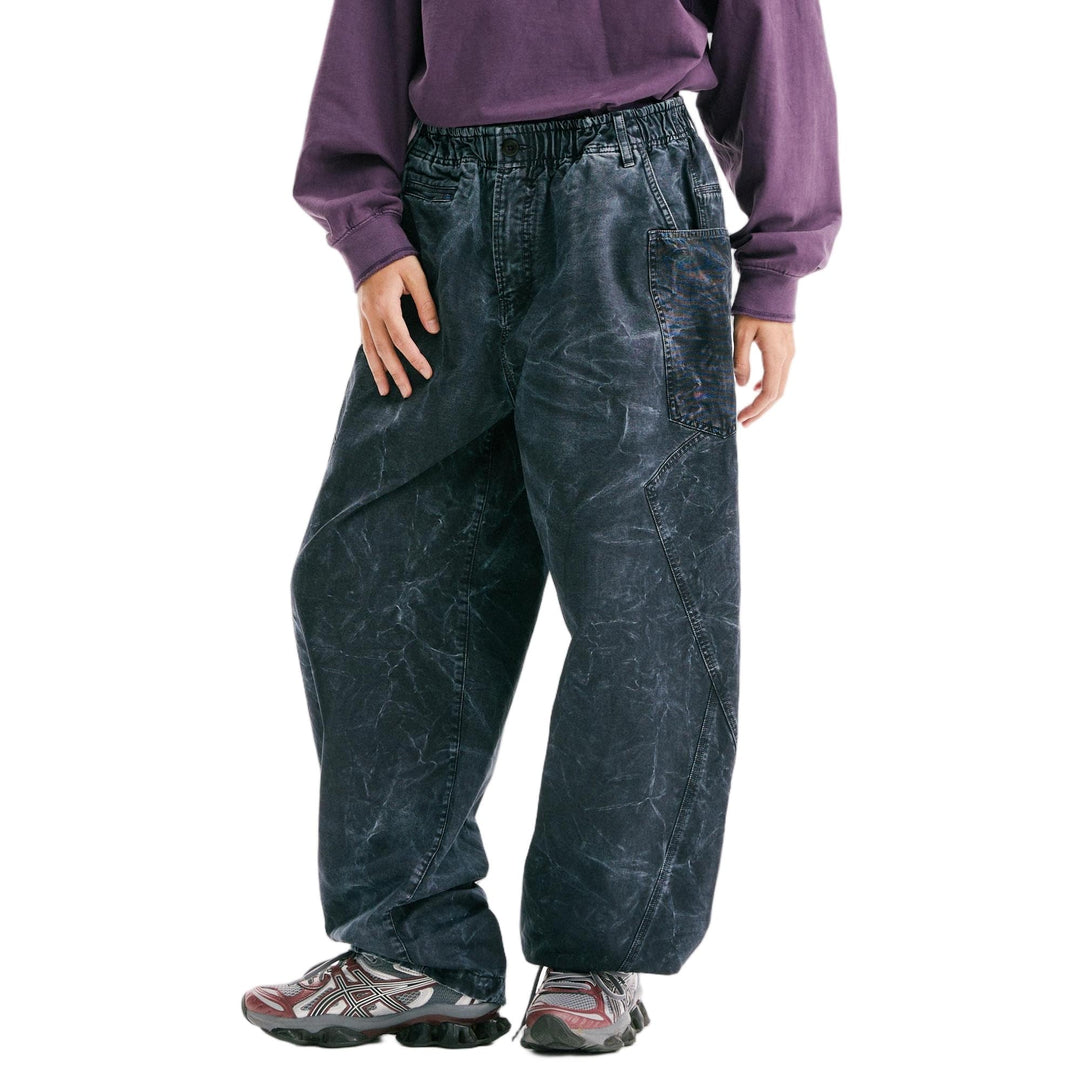 BLACKARMADA Vintage Curved Cargo Pants – Men & Women, Cotton, Adjustable Waist, Casual Workwear
