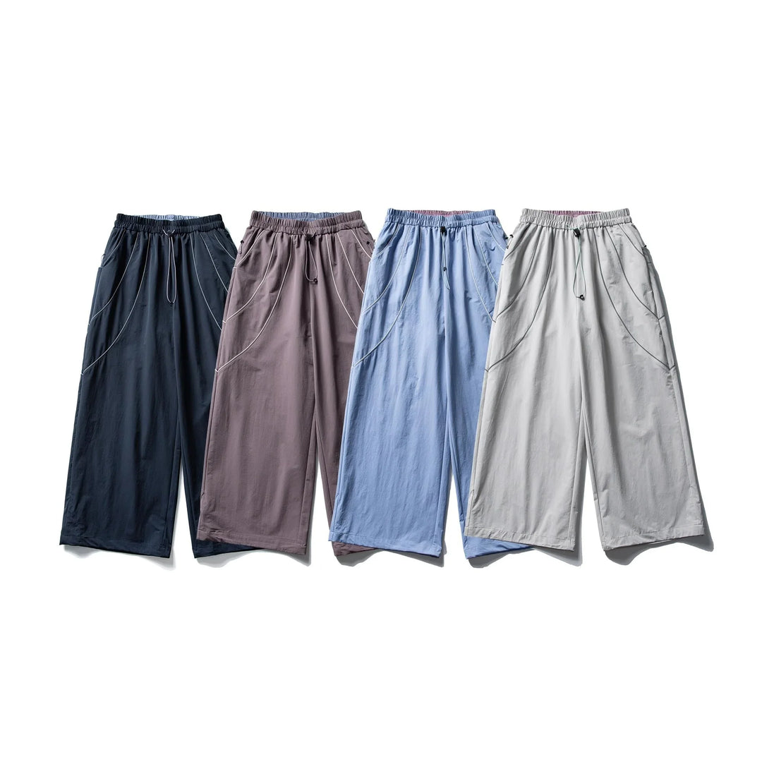 BLACKARMADA Lightweight Techwear Parachute Pants | Windproof & Waterproof Hiking Trousers for Outdoor Adventure