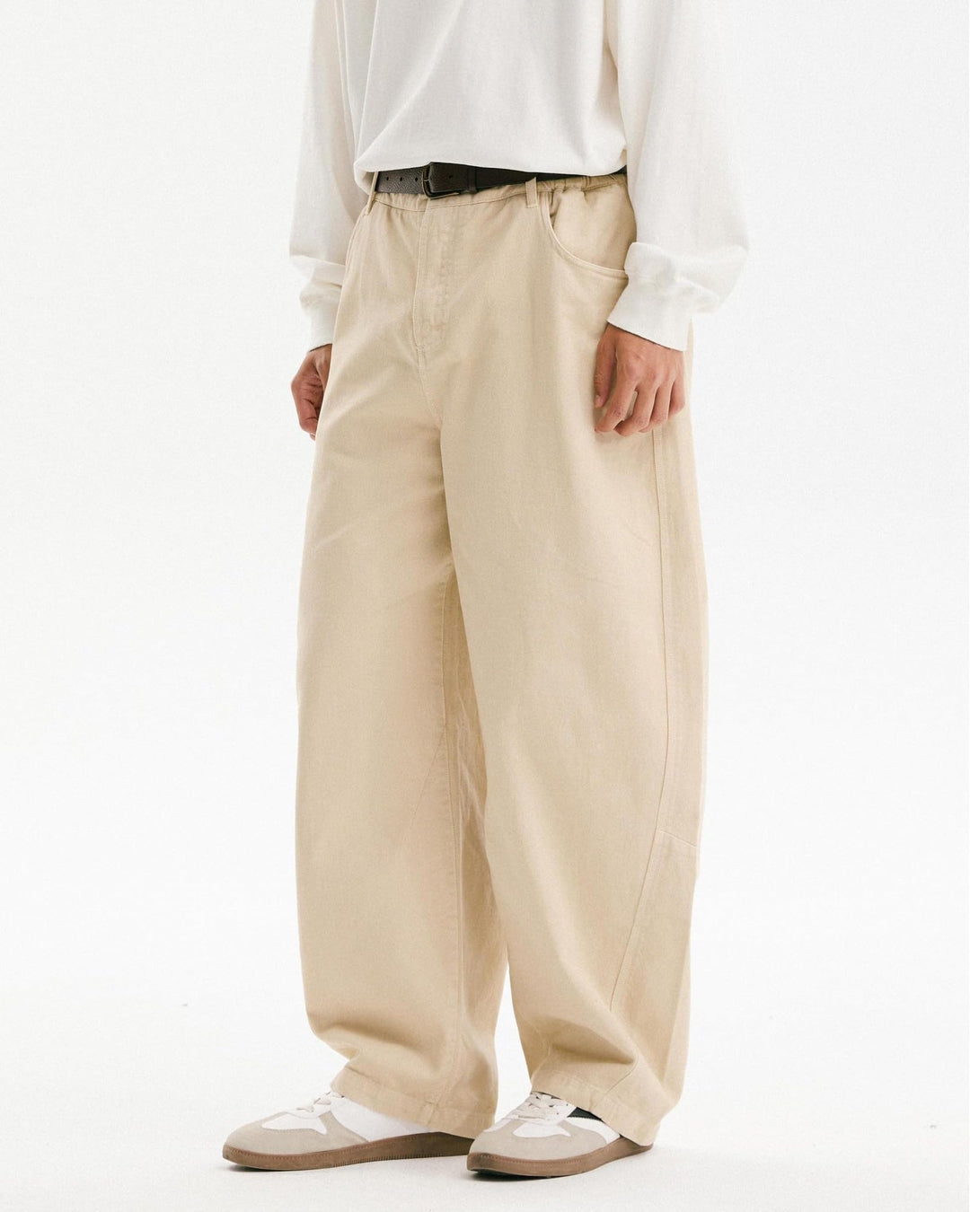 BLACKARMADA Vintage Curved-Leg 5-Pocket Pants for Men & Women, Retro Workwear Trousers