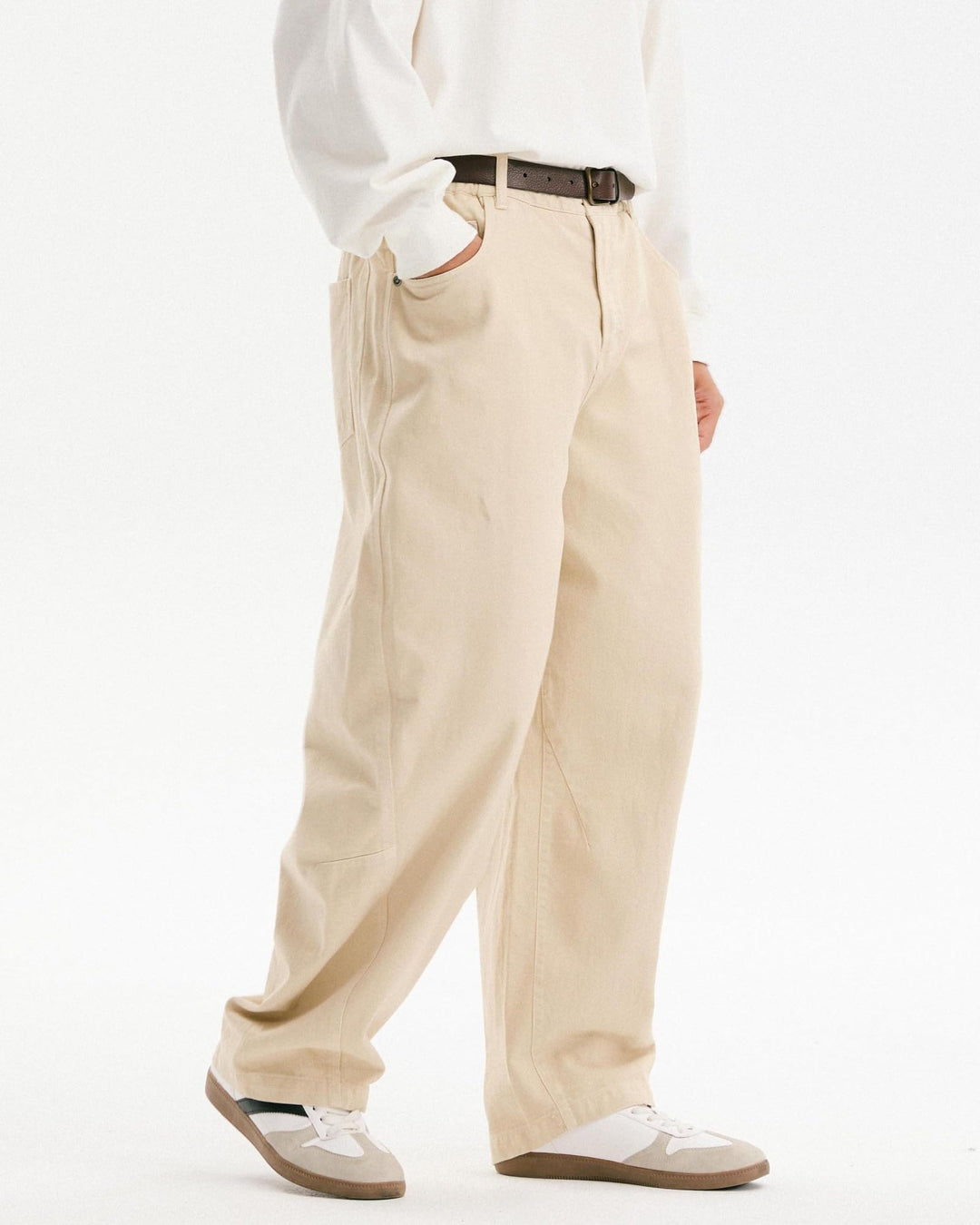BLACKARMADA Vintage Curved-Leg 5-Pocket Pants for Men & Women, Retro Workwear Trousers