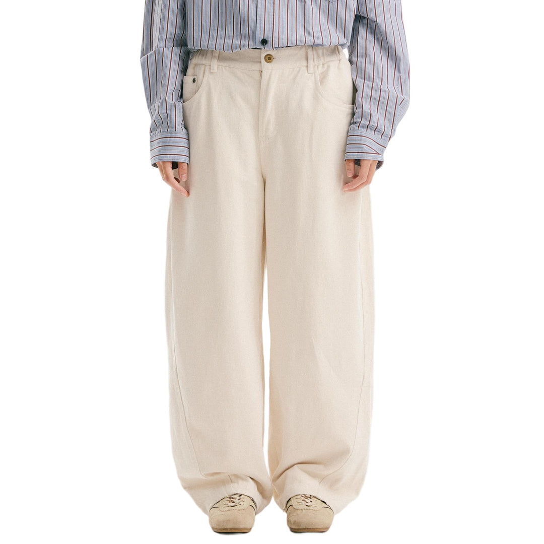 BLACKARMADA Vintage Curved-Leg 5-Pocket Pants for Men & Women, Retro Workwear Trousers