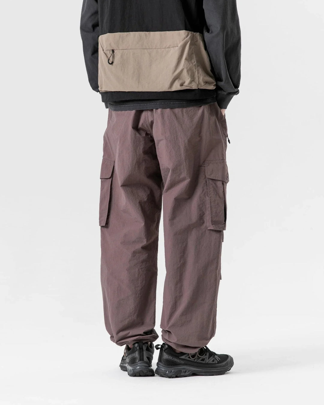 BLACKARMADA Unisex Parachute Cargo Pants ¨CQuick Dry Joggers Lightweight Waterproof Baggy Hiking & Work Pants for Men & Women