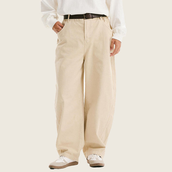 BLACKARMADA Vintage Curved Cargo Pants – Men & Women, Cotton, Adjustable Waist, Casual Workwear