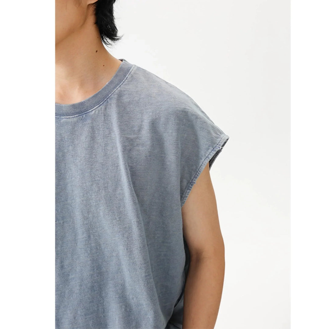 BLACKARMADA Unisex Vintage Sleeveless Tee | 100% Cotton Stone-Washed Oversized Shirt
