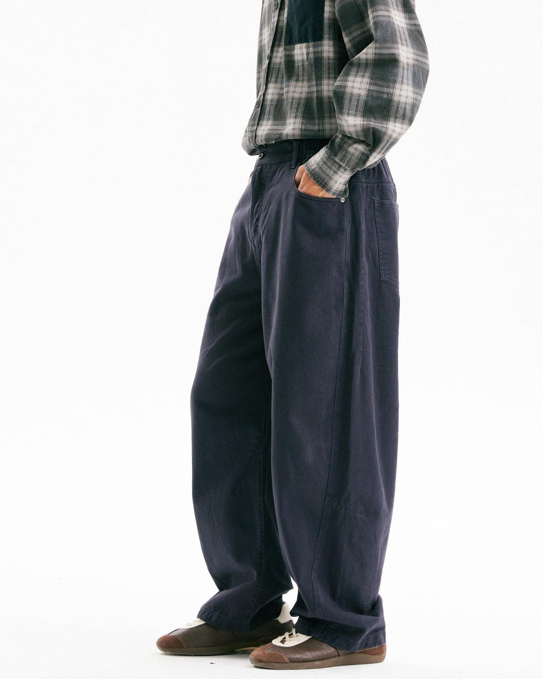 BLACKARMADA Vintage Curved-Leg 5-Pocket Pants for Men & Women, Retro Workwear Trousers