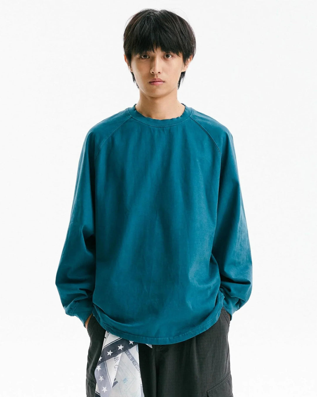 BLACKARMADA Vintage Washed Unisex Long Sleeve Tee | Relaxed Fit Cotton Shirt
