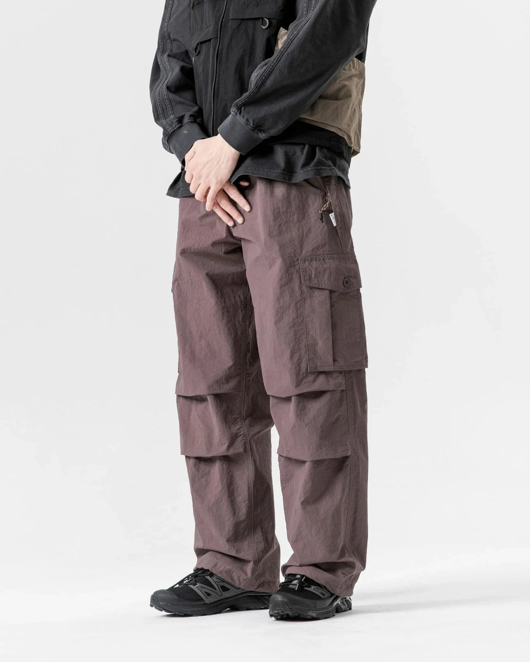 BLACKARMADA Unisex Parachute Cargo Pants ¨CQuick Dry Joggers Lightweight Waterproof Baggy Hiking & Work Pants for Men & Women
