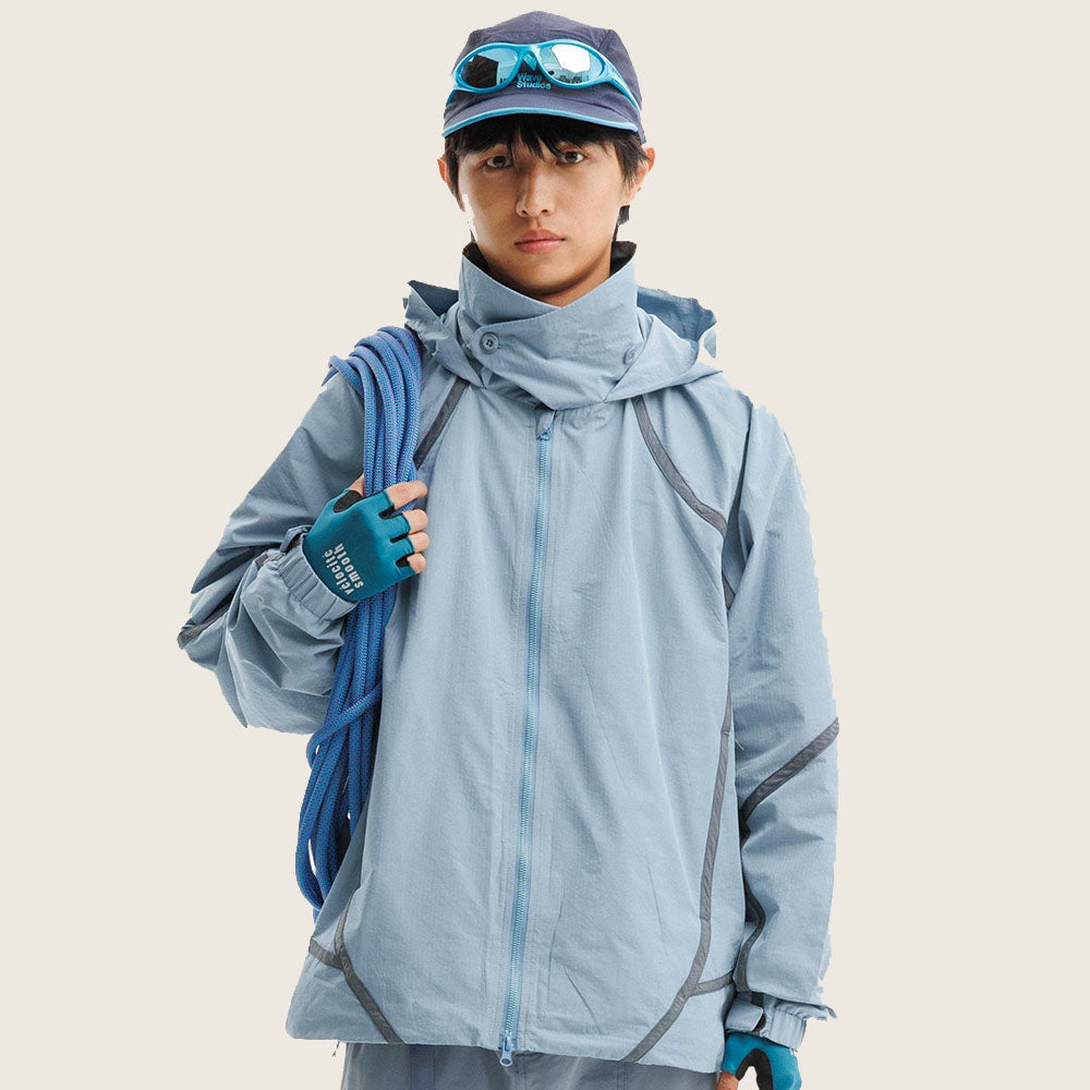 BLACKARMADA Lightweight Waterproof Hiking Jacket for Men & Women with Multi-Style Collar, Windproof Outdoor Shell
