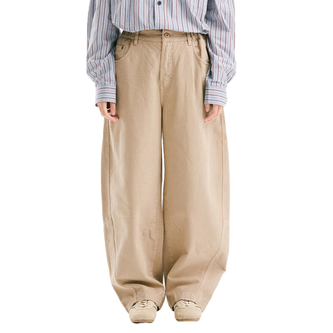 BLACKARMADA Vintage Curved-Leg 5-Pocket Pants for Men & Women, Retro Workwear Trousers
