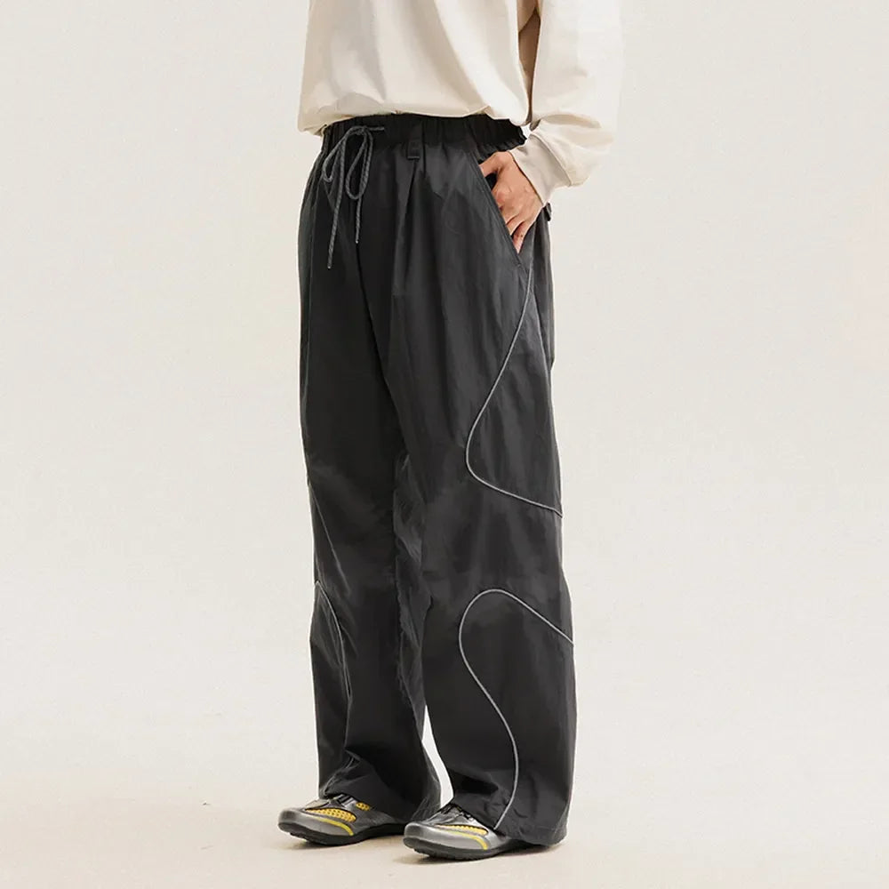 BLACKARMADA Waterproof Parachute Pants | Reflective Quick-Dry Joggers for Men & Women