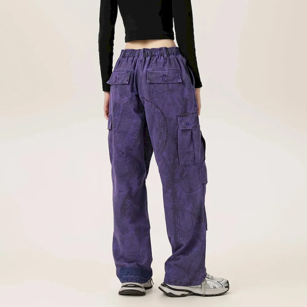BLACKARMADA Unisex Baggy Cargo Pants β 100% Cotton, Wide Leg Work & Hiking Trousers