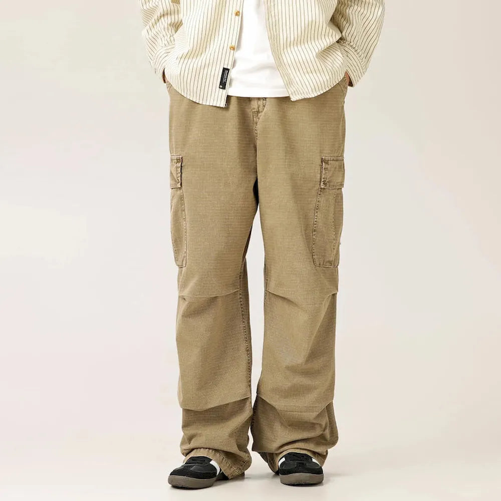 BLACKARMADA Unisex Baggy Cargo Pants β 100% Cotton, Wide Leg Work & Hiking Trousers