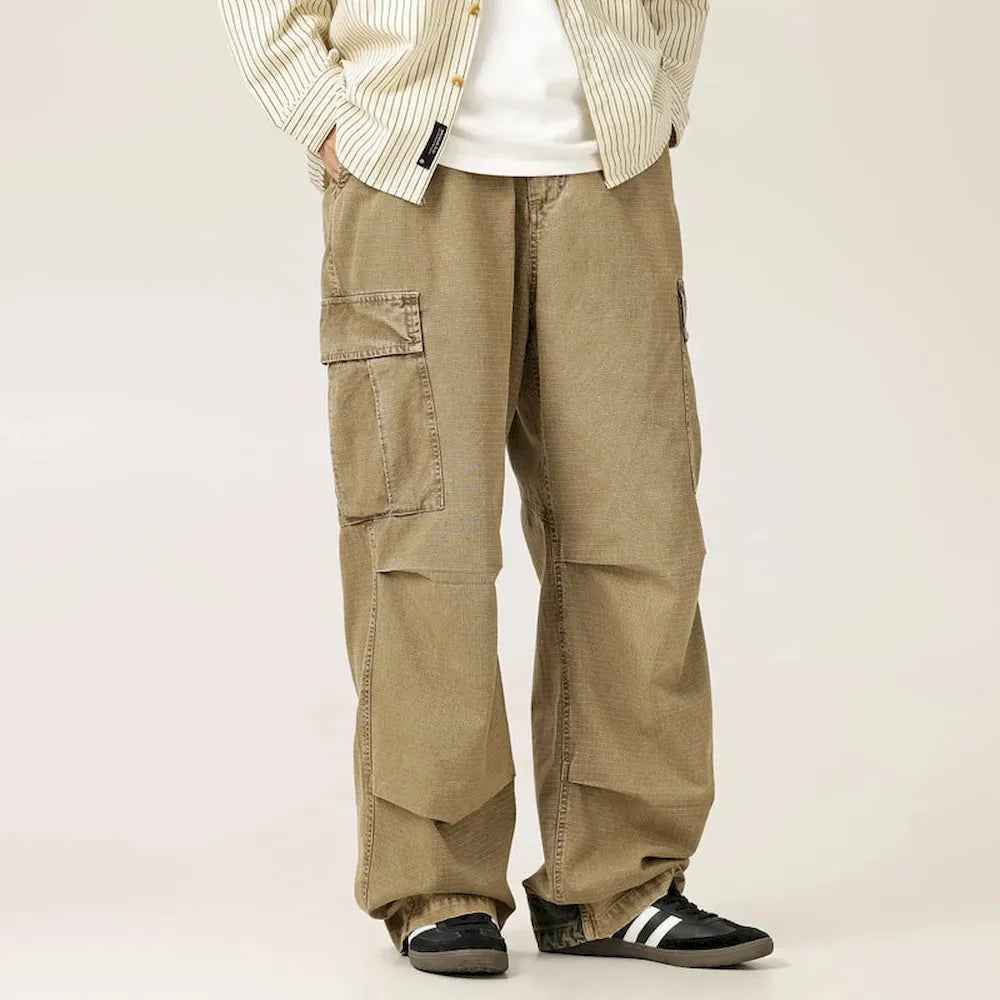 BLACKARMADA Unisex Baggy Cargo Pants β 100% Cotton, Wide Leg Work & Hiking Trousers