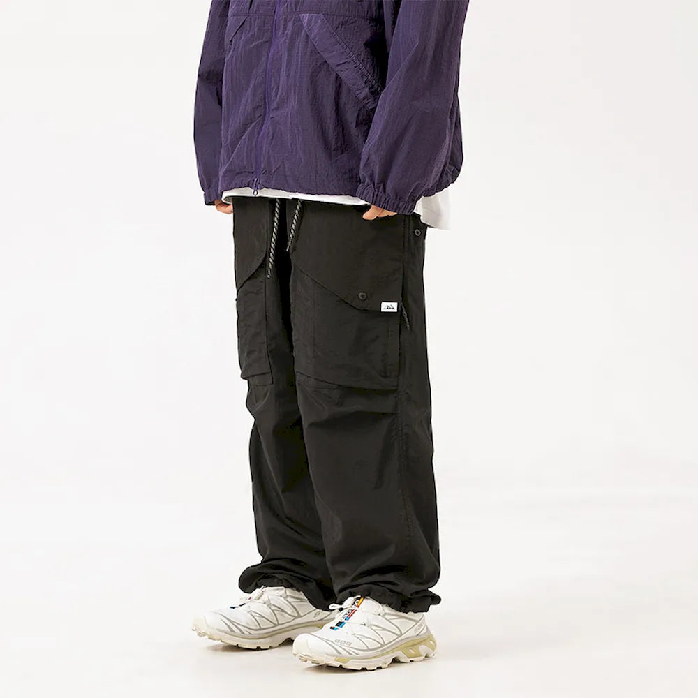 BLACKARMADA Parachute Cargo Pants – Quick Dry, Lightweight Joggers for Men & Women