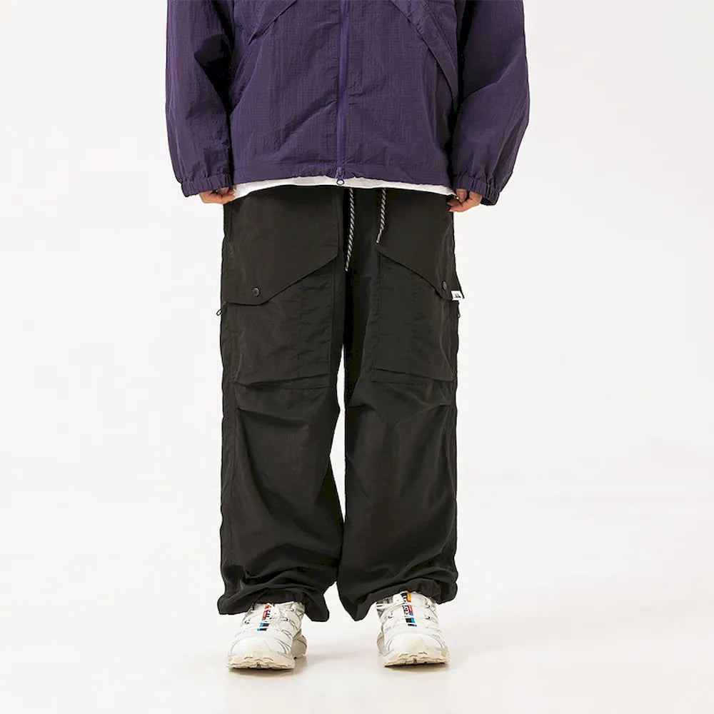 BLACKARMADA Parachute Cargo Pants – Quick Dry, Lightweight Joggers for Men & Women