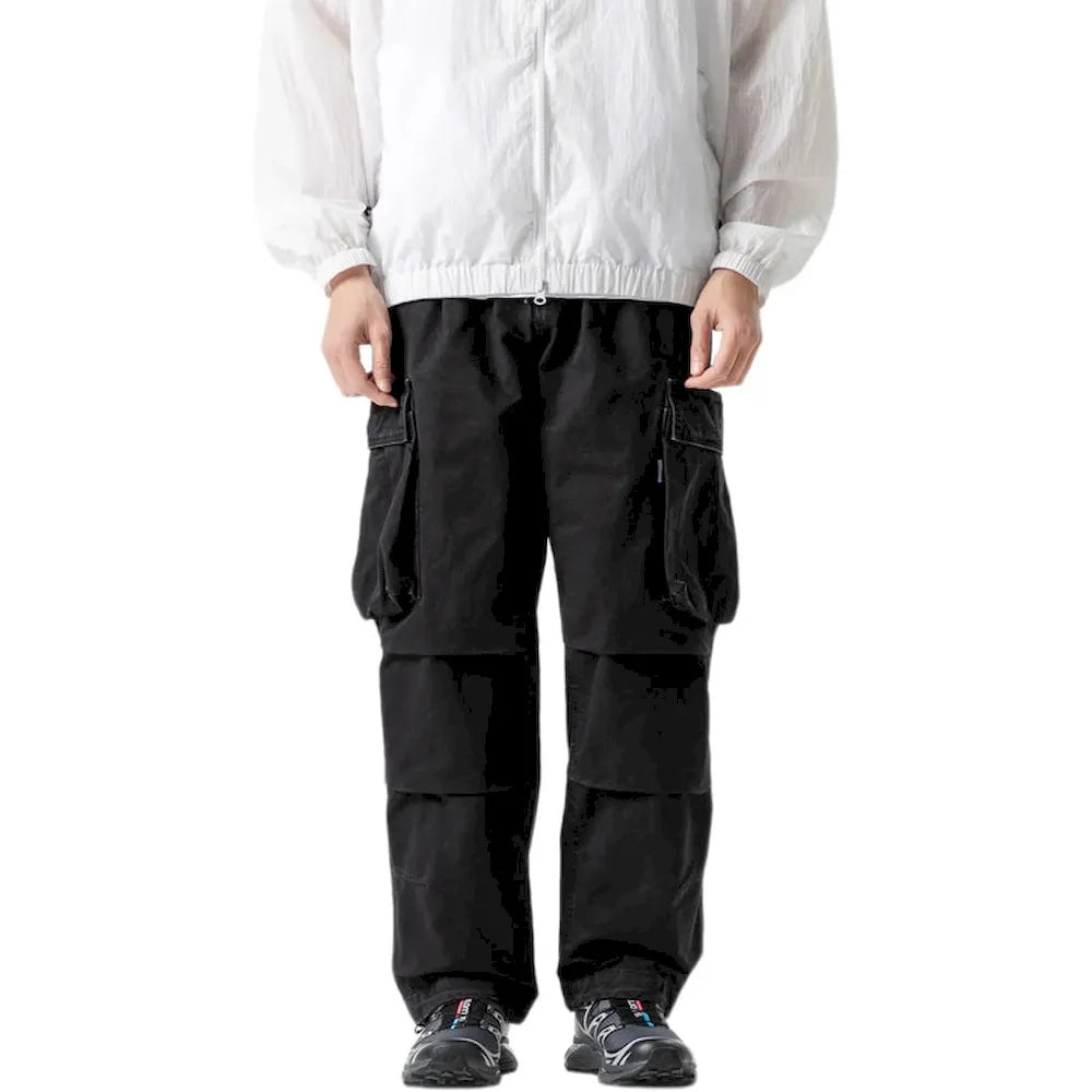 BLACKARMADA Unisex High-Waisted Baggy Cargo Pants - Stretch, Wide Leg, for Men & Women