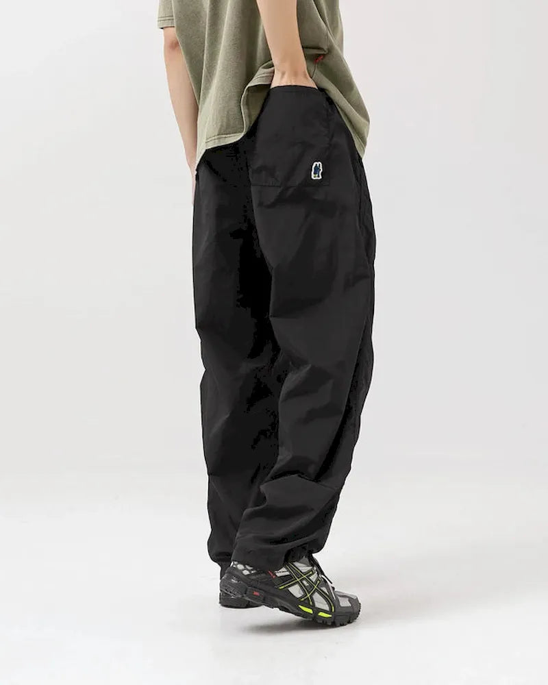 BLACKARMADA Waterproof Baggy Parachute Pants – Breathable Quick-Dry Joggers for Hiking & Outdoor Activities