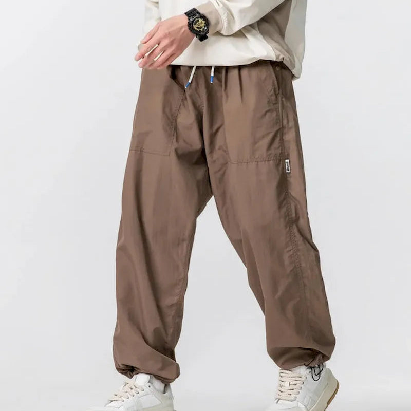 BLACKARMADA Waterproof Baggy Parachute Pants – Breathable Quick-Dry Joggers for Hiking & Outdoor Activities