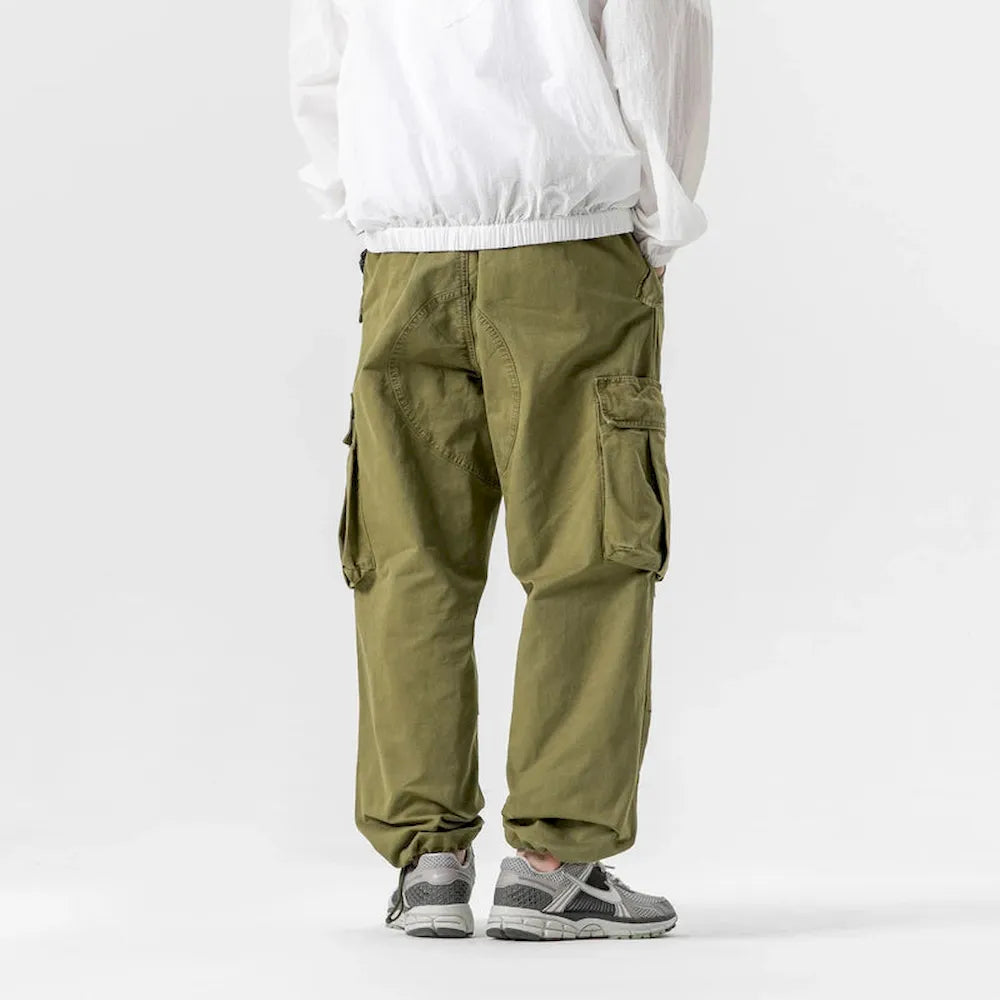 BLACKARMADA Unisex High-Waisted Baggy Cargo Pants - Stretch, Wide Leg, for Men & Women