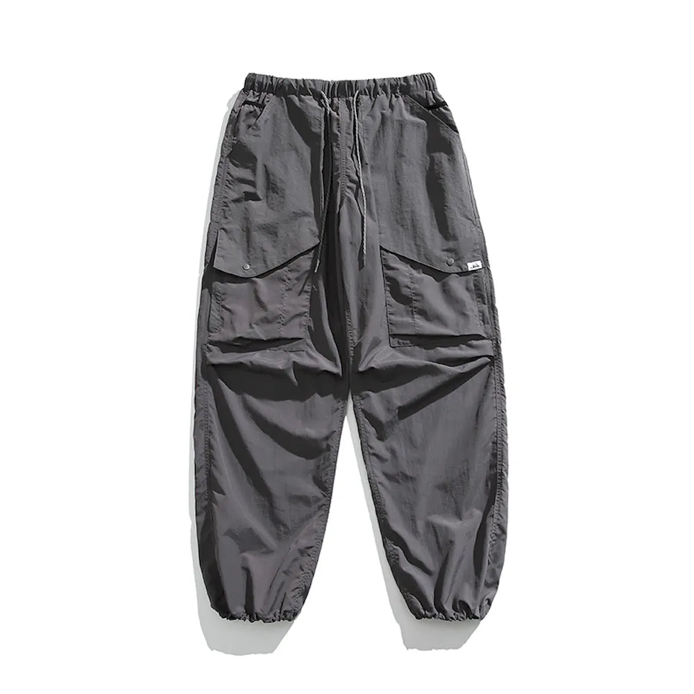 BLACKARMADA Parachute Cargo Pants – Quick Dry, Lightweight Joggers for Men & Women