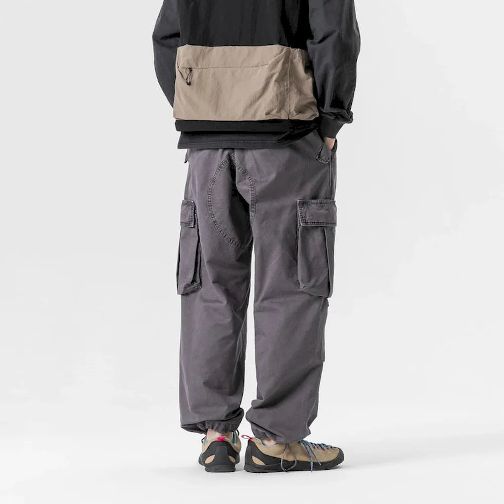 BLACKARMADA Unisex High-Waisted Baggy Cargo Pants - Stretch, Wide Leg, for Men & Women