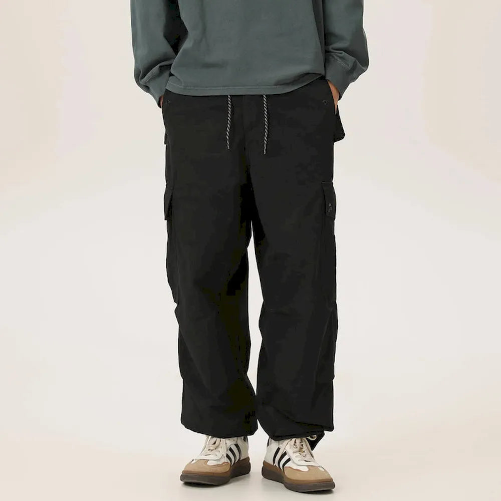 BLACKARMADA Unisex Baggy Parachute Cargo Pants โ Lightweight, Wide Leg Work & Hiking