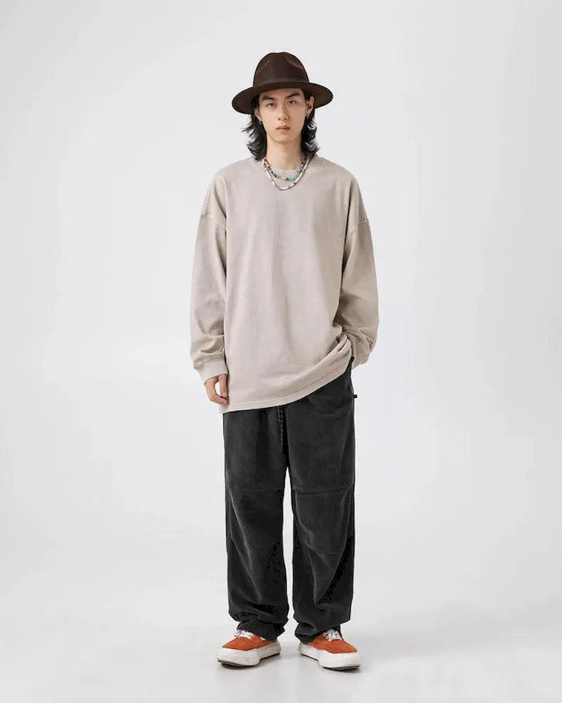 BLACKARMADA Unisex Oversized Corduroy Pants | Adjustable Waist & Cuffs, Retro Style