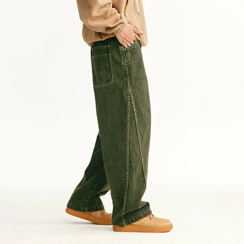 BLACKARMADA Unisex Wide Leg Cargo Pants | 100% Cotton Baggy Work Trousers for Men & Women