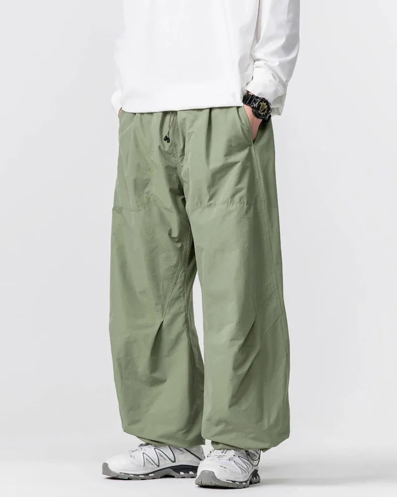 BLACKARMADA Unisex Lightweight Waterproof Baggy Hiking Pants,Parachute Work Pants,Wide Leg Summer Sweatpants,Fishing Trousers