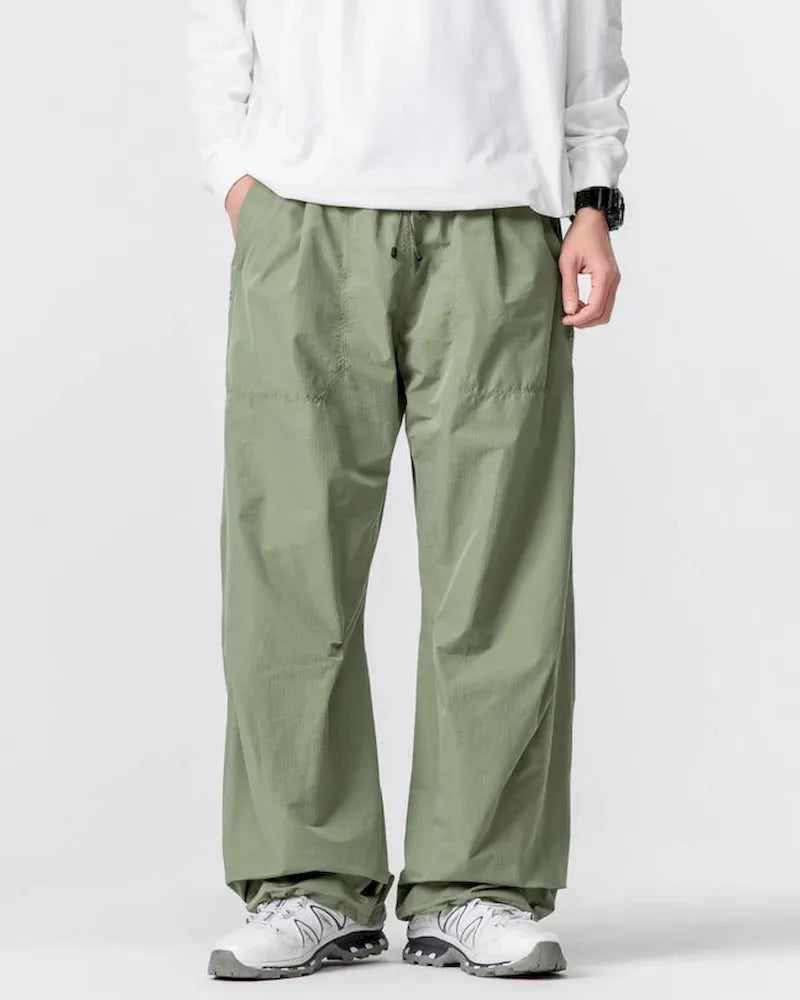 BLACKARMADA Unisex Lightweight Waterproof Baggy Hiking Pants,Parachute Work Pants,Wide Leg Summer Sweatpants,Fishing Trousers
