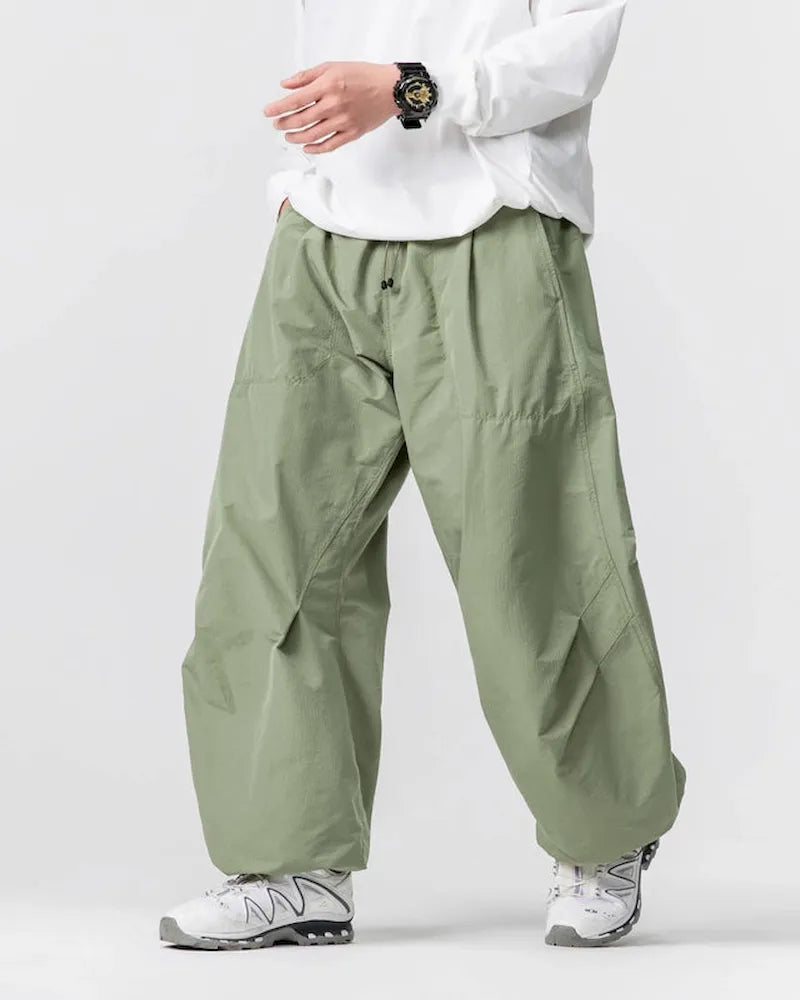 BLACKARMADA Unisex Lightweight Waterproof Baggy Hiking Pants,Parachute Work Pants,Wide Leg Summer Sweatpants,Fishing Trousers