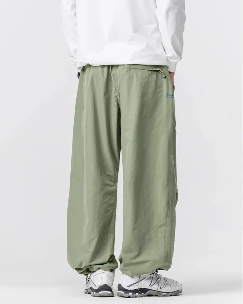 BLACKARMADA Unisex Lightweight Waterproof Baggy Hiking Pants,Parachute Work Pants,Wide Leg Summer Sweatpants,Fishing Trousers