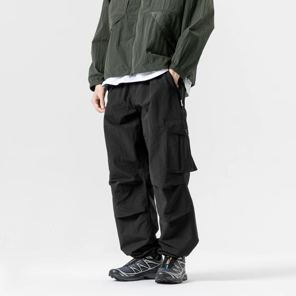 BLACKARMADA Unisex Parachute Cargo Pants ¨CQuick Dry Joggers Lightweight Waterproof Baggy Hiking & Work Pants for Men & Women
