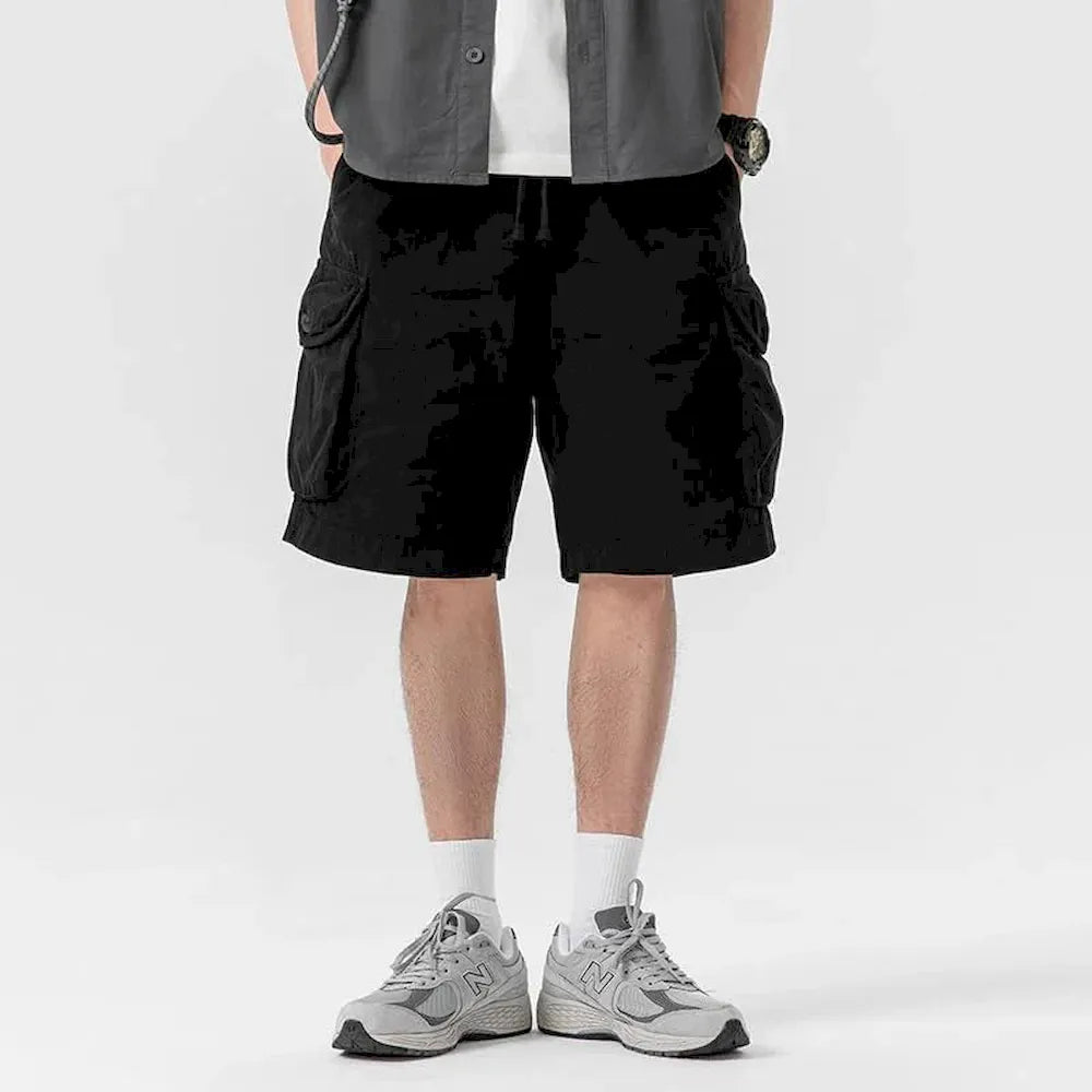BLACKARMADA Unisex Oversized Camo Cargo Shorts – Streetwear for Men & Women