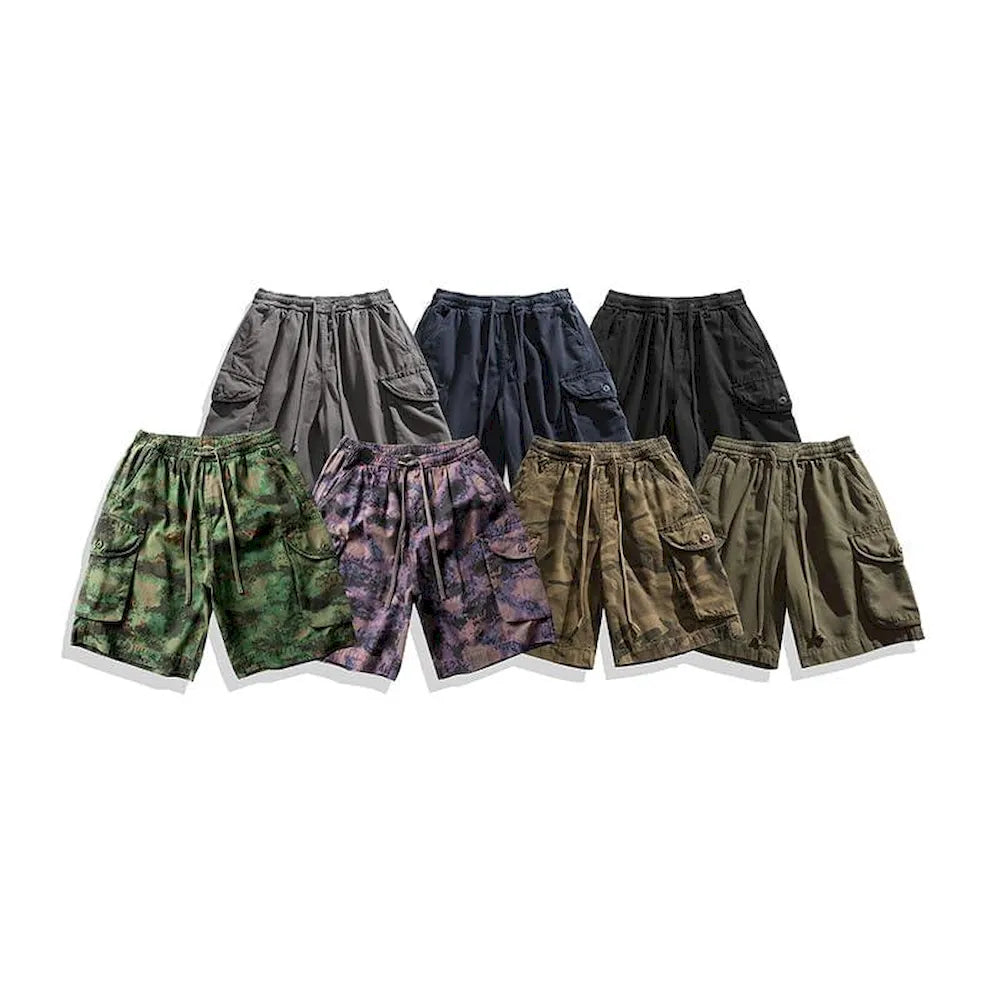 BLACKARMADA Unisex Oversized Camo Cargo Shorts – Streetwear for Men & Women