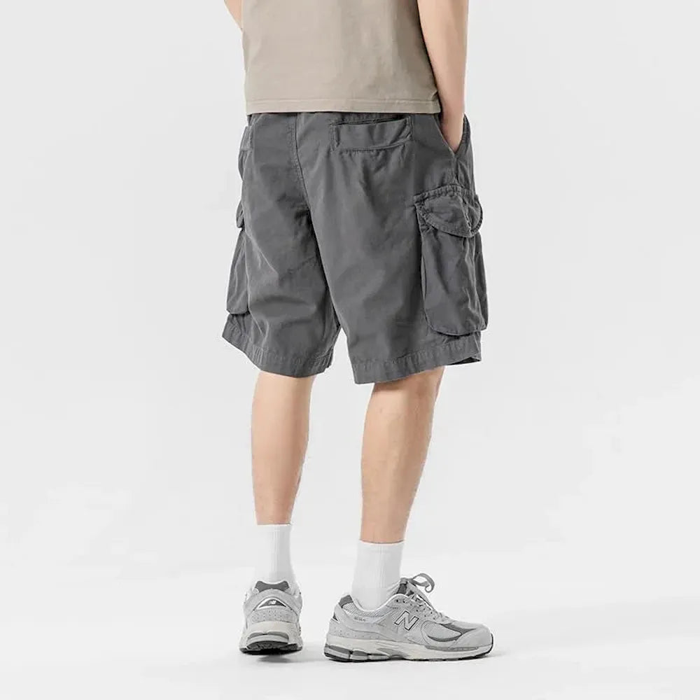 BLACKARMADA Unisex Oversized Camo Cargo Shorts – Streetwear for Men & Women